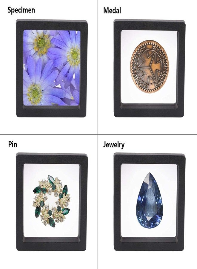 sdoot Black 3D Floating Frame Display Holder Stands, Coin Display Stands Set of 20 3D Floating Jewelry Frame for Challenge Coins, AA Medallions, Jewelry- 2.48 x 2.48 x 0.8 Inches - Image 5